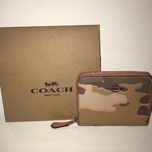 Coach Wild Camo Small Zip Wallet